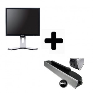 Monitor Dell 19" con Barra de Sonido incluida